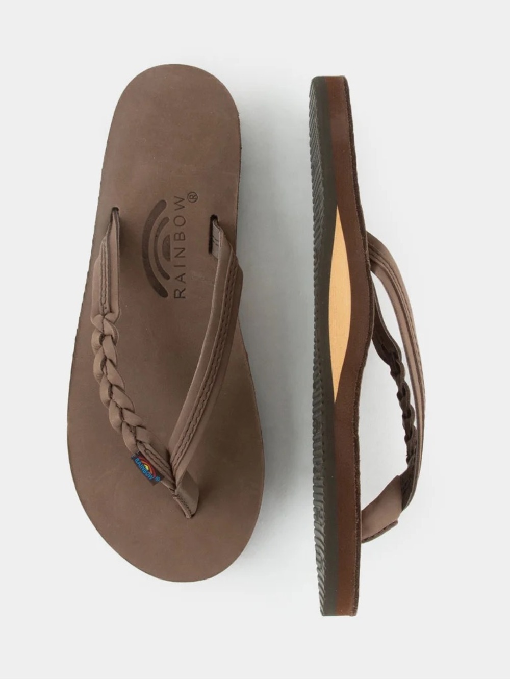 NWT RAINBOW FLIRTY BRAIDED FLIP FLOPS